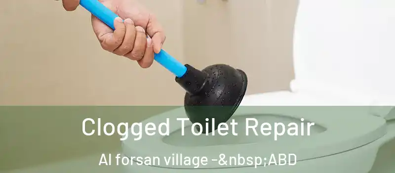  Clogged Toilet Repair Al forsan village - ABD