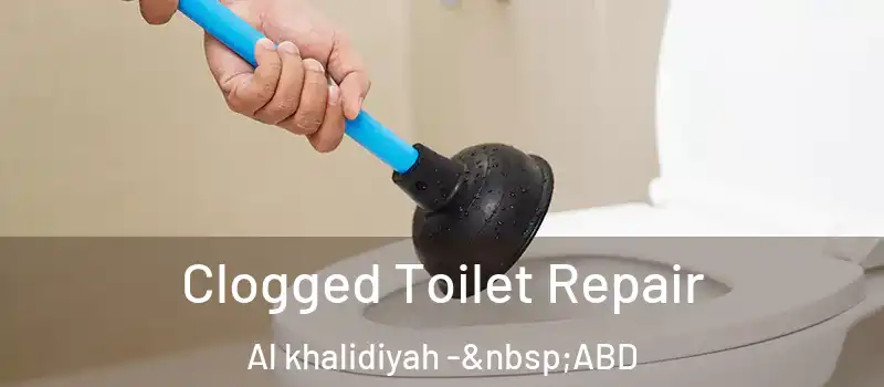  Clogged Toilet Repair Al khalidiyah - ABD
