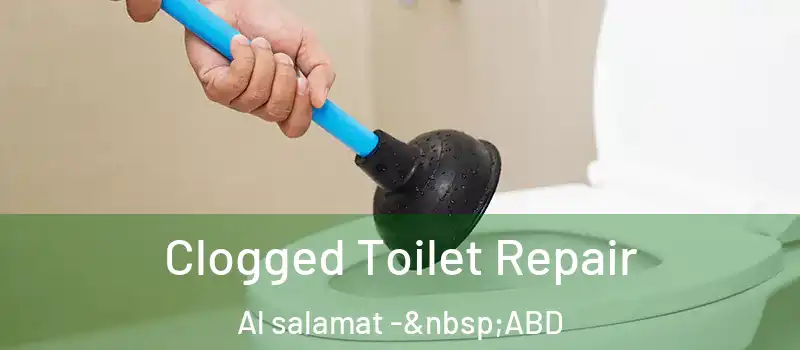  Clogged Toilet Repair Al salamat - ABD