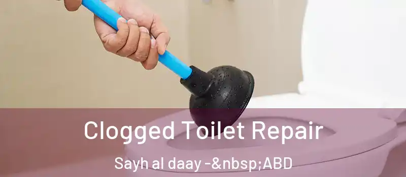  Clogged Toilet Repair Sayh al daay - ABD