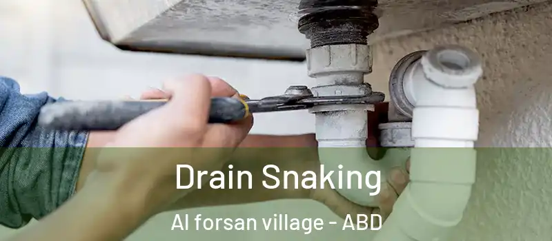  Drain Snaking Al forsan village - ABD