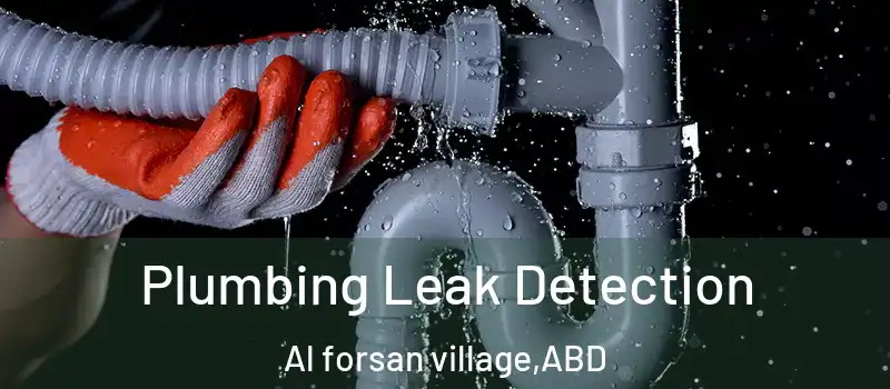  Plumbing Leak Detection Al forsan village - ABD